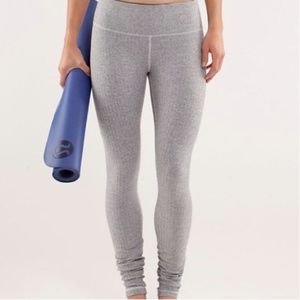 Lululemon Herringbone Grey High Rise Wunder Under